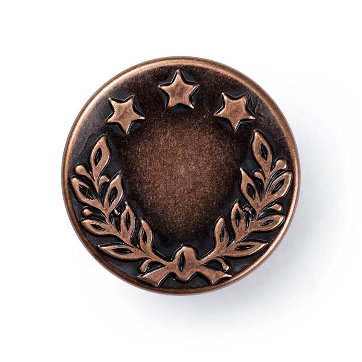 NS jeans buttons, laurel wreath MS 17 mm old copper