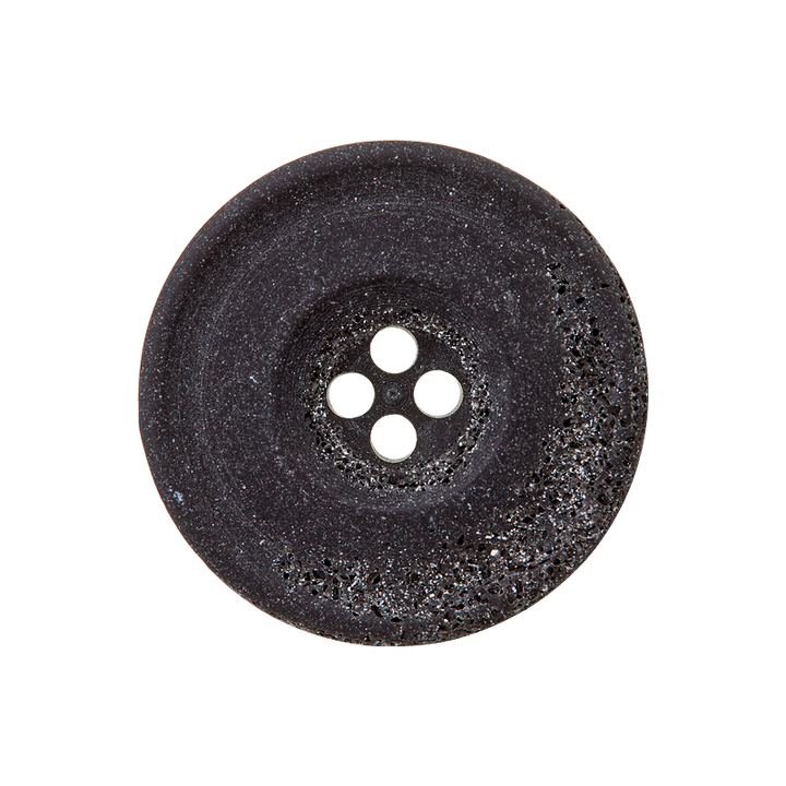 Пуговица из полиэстера, с 4 отверстиями, 23мм, черный цвет
