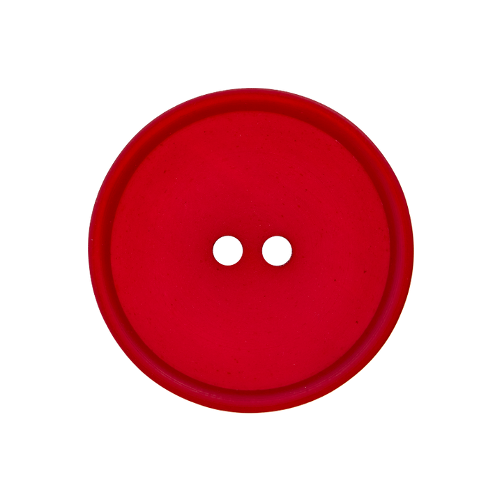 Bouton polyester 2-trous, 23mm, rouge