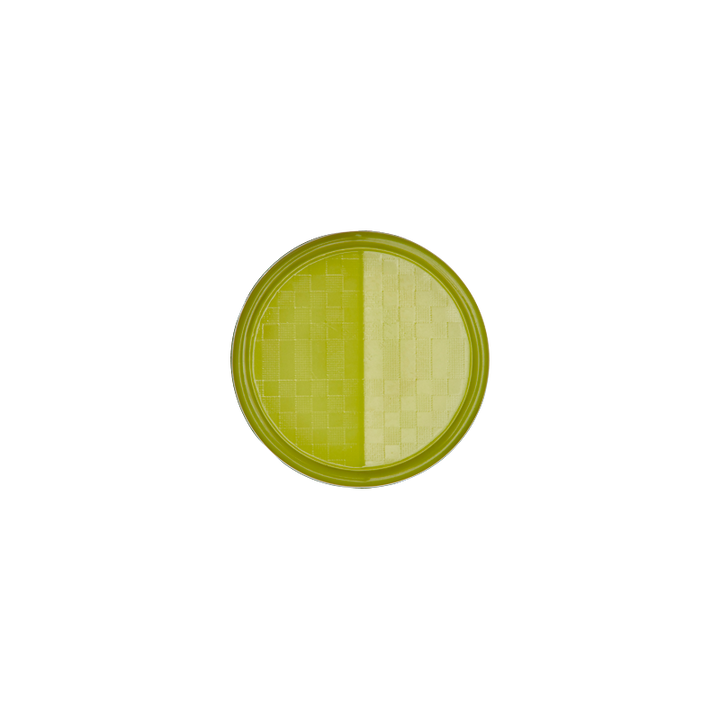 Polyester button shank, 15mm, medium green
