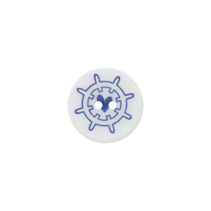 Polyester button 2-holes, maritime motifs