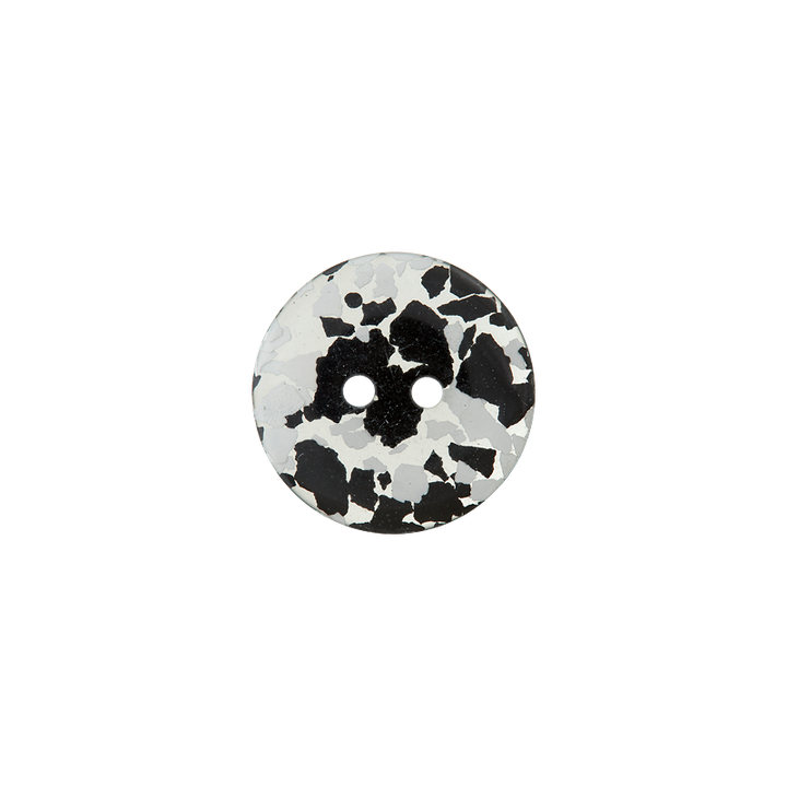 Polyester button 2-holes 15mm black