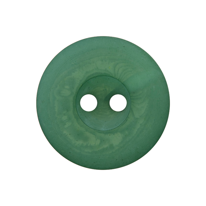 Bouton polyester 2-trous, 23mm, vert foncé