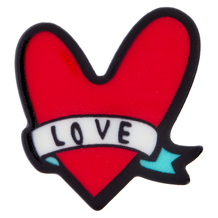 Decorative pin love, 28mm, red