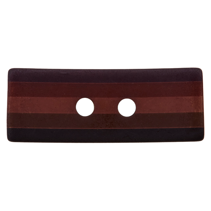 Пуговица из полиэстера, с 2 отверстиями, Клевант, 32мм, цвет коричневый, темный