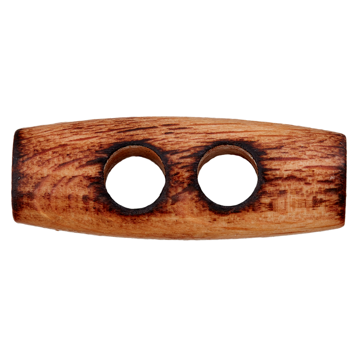 Wooden toggle two-hole 20mm brown
