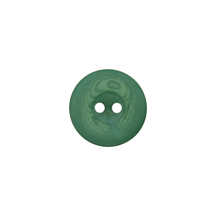 Polyesterknopf 2-Loch, 18mm, dunkelgrün