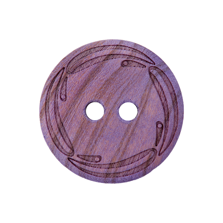 Wood button 2-holes, 23mm, lilac