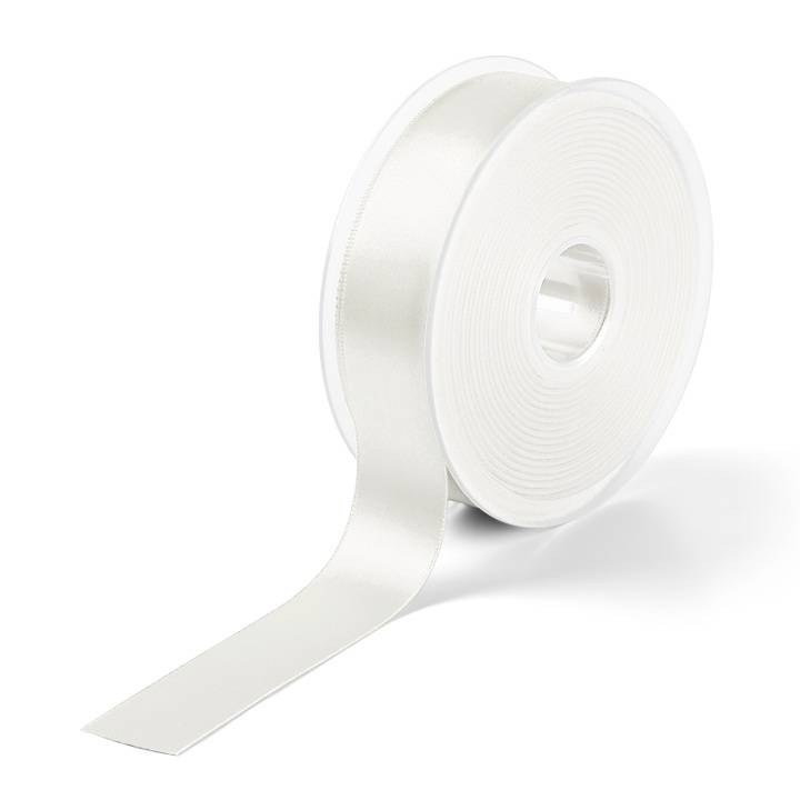 Satin ribbon, 25mm, pearl