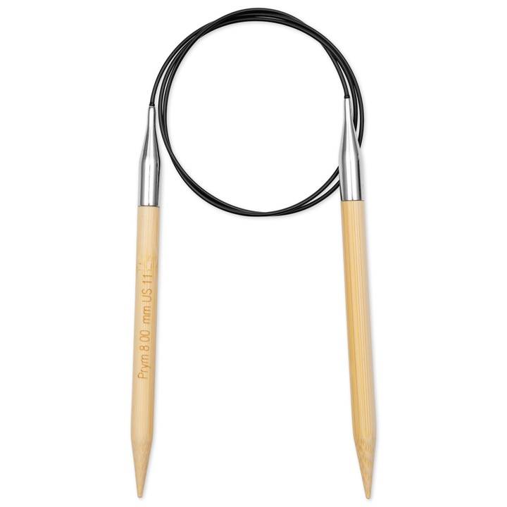 Circular knitting needle Prym 1530, bamboo, 80cm, 8.00mm