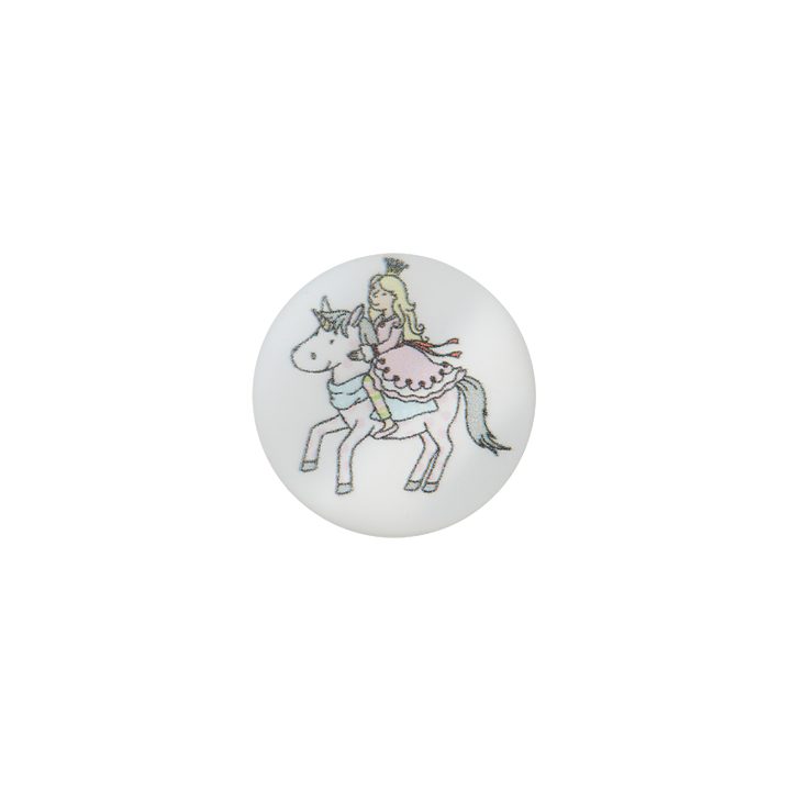 Polyesterknopf Öse, Prinzessin Anneli, 18mm, mehrfarbig