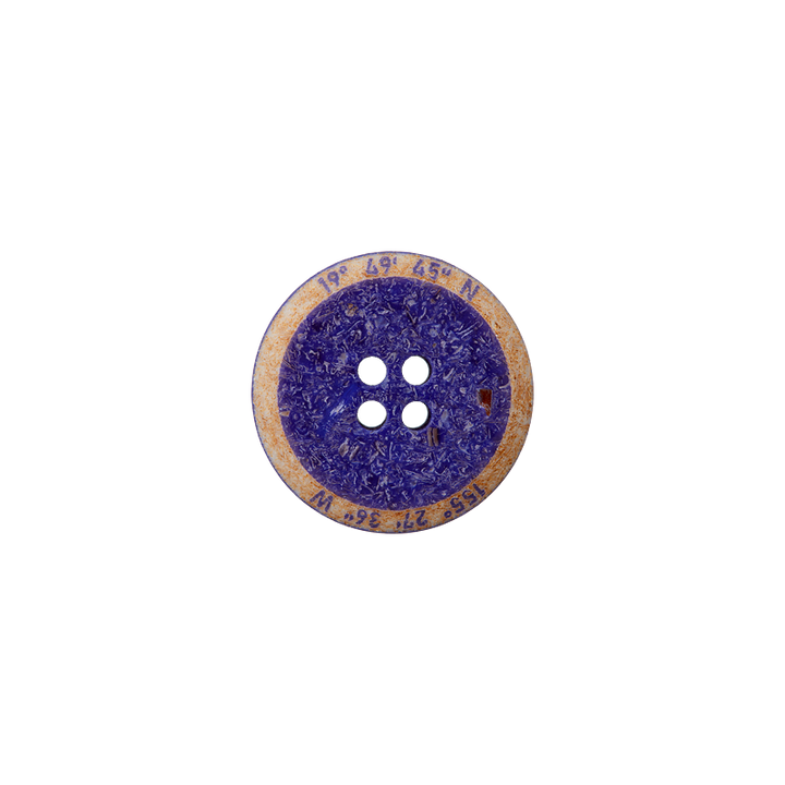 Polyesterknopf 4-Loch, 18mm, violett
