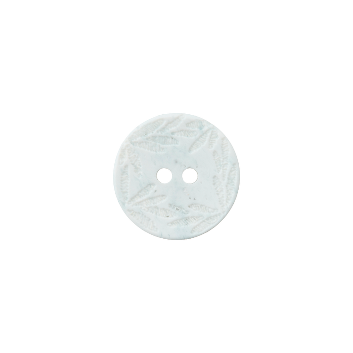Пуговица из полиэстера, с 2 отверстиями, 18мм, белый цвет