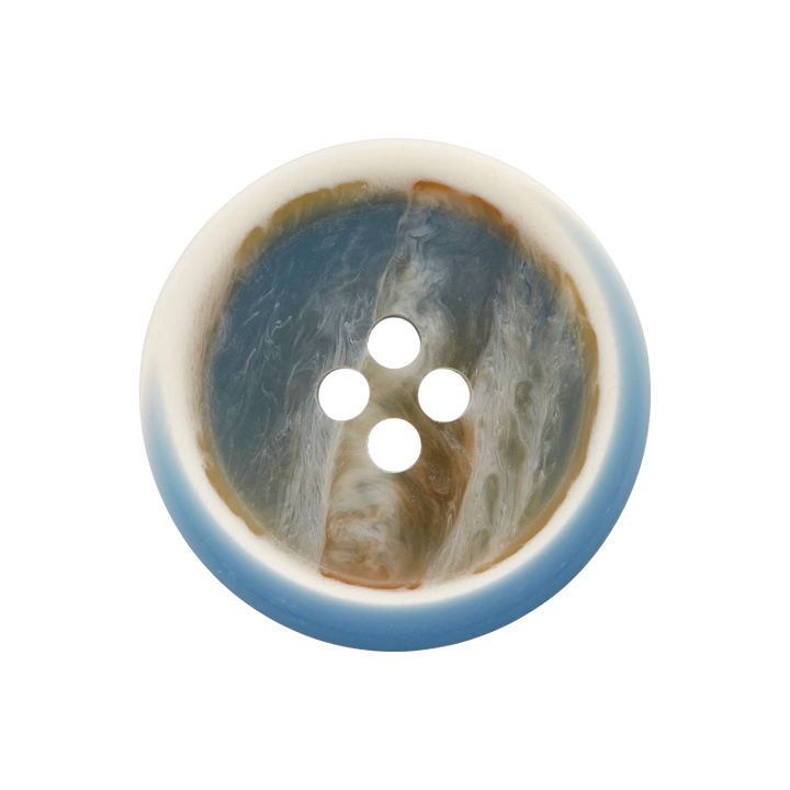 Polyesterknopf 4-Loch, 20mm, blau
