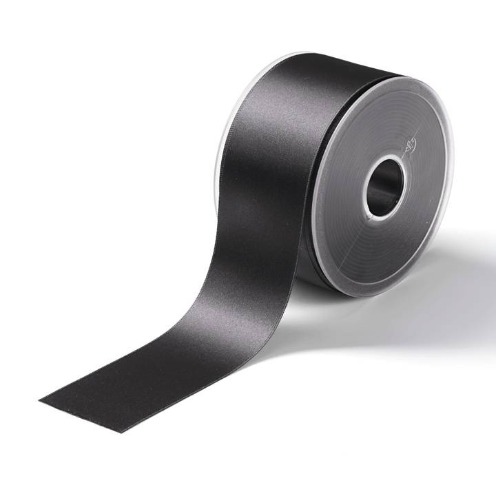 Satin ribbon, 50mm, black