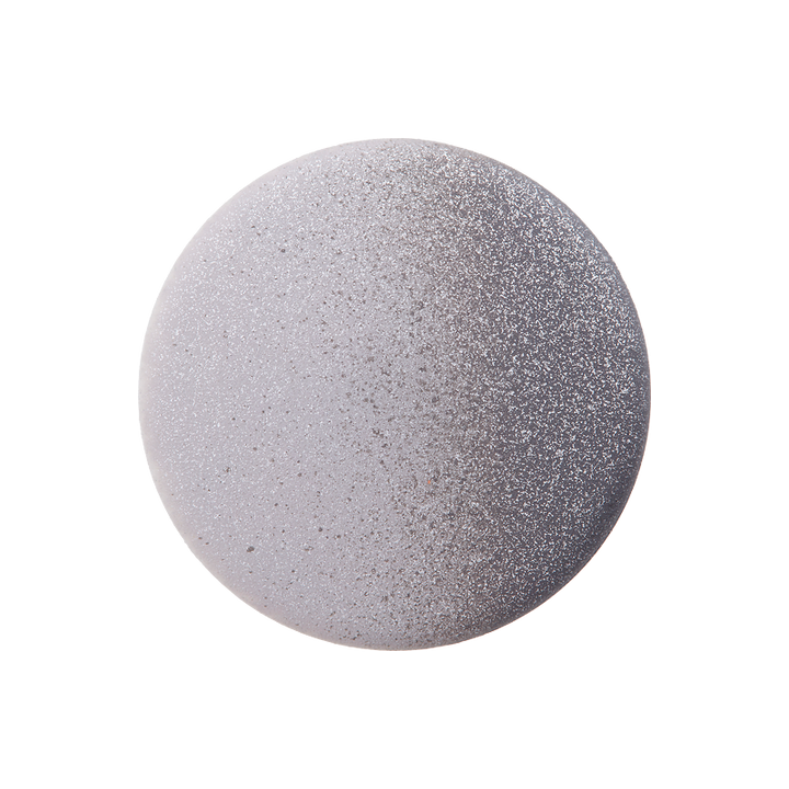Polyester button shank, Glitter, 25mm, medium grey