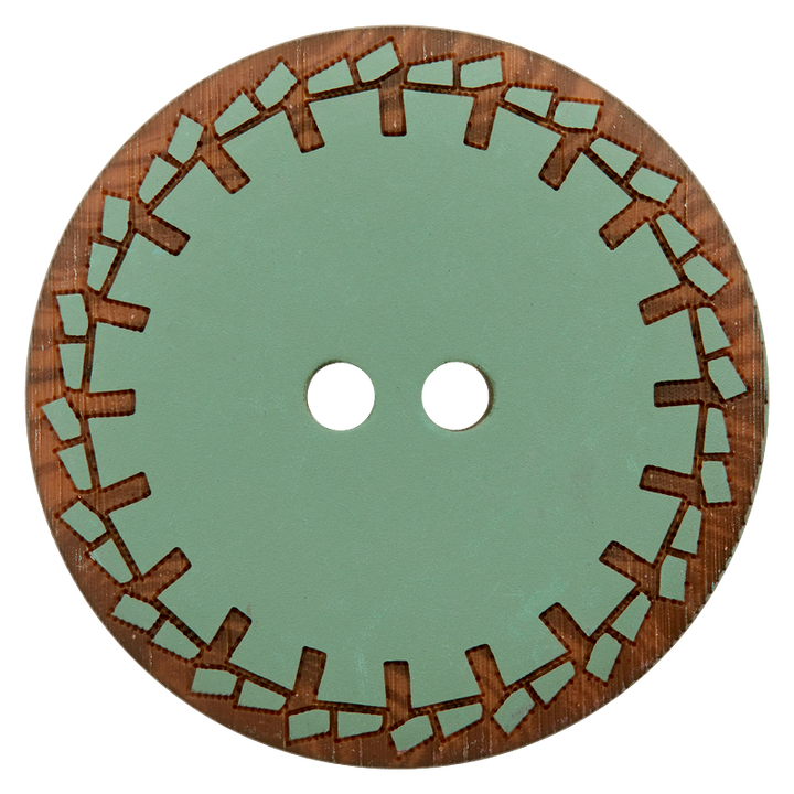 Polyester button 2-holes, 28mm, medium green