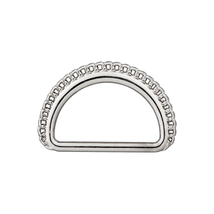Metall-D-Ring, 20mm, silber