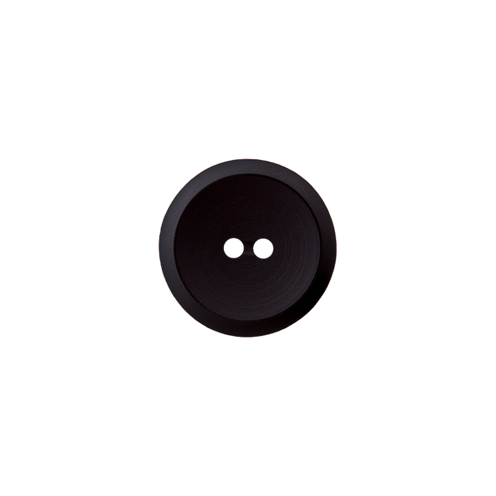 Polyester button 2-holes, 18mm, black