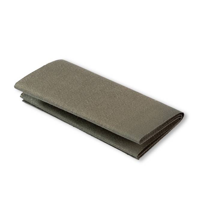 Pièce thermocollante, sergé, thermocollant, 12 x 45cm, olive