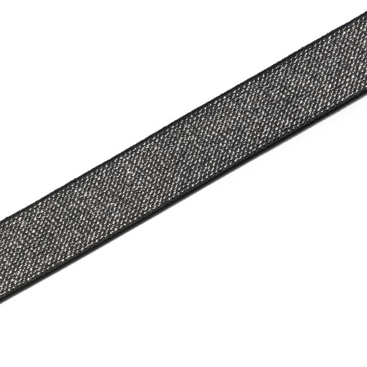 Color Elastic, 25mm, schwarz/silber