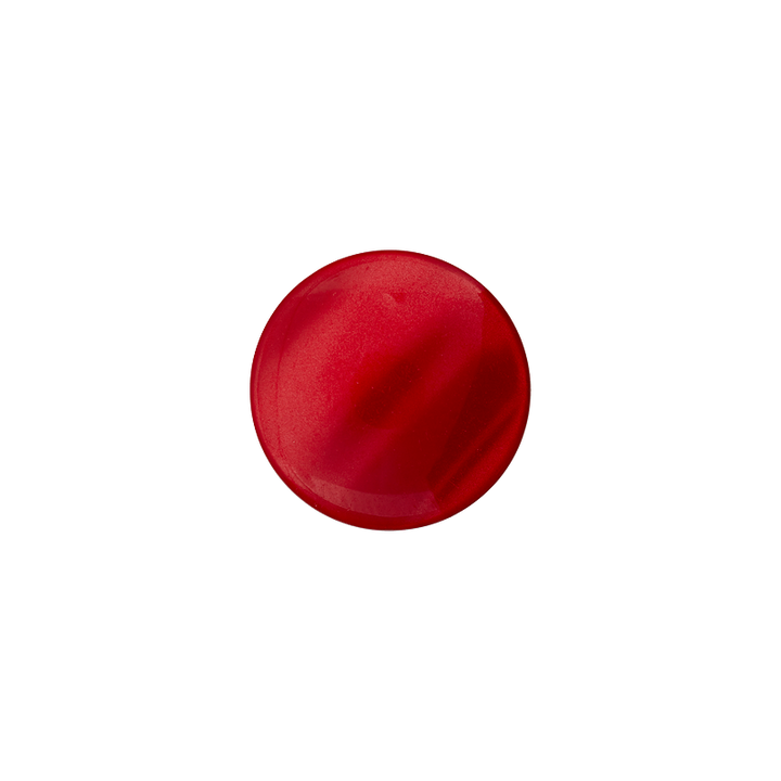 Bouton polyester pied 14mm rouge