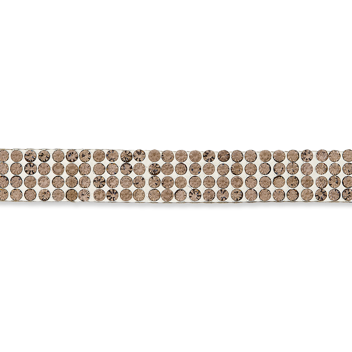 Rhinestone ribbon to iron on, 10mm, dark grey