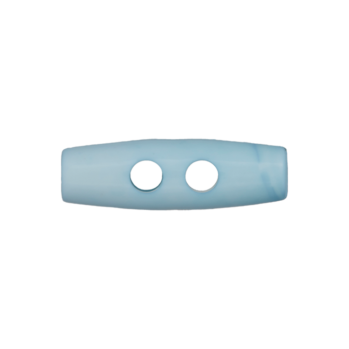 Polyesterknebel 2-Loch, 30mm, hellblau