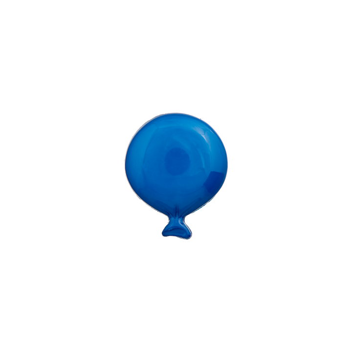 Bouton polyamide pied, Ballon, 18mm bleu