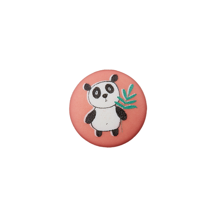 Пуговица «Панда», из полиэстера, на ножке, 12 мм, цвет ржавчины