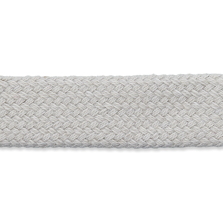 Галун плетеный, 8 мм, серый, светлый цвет