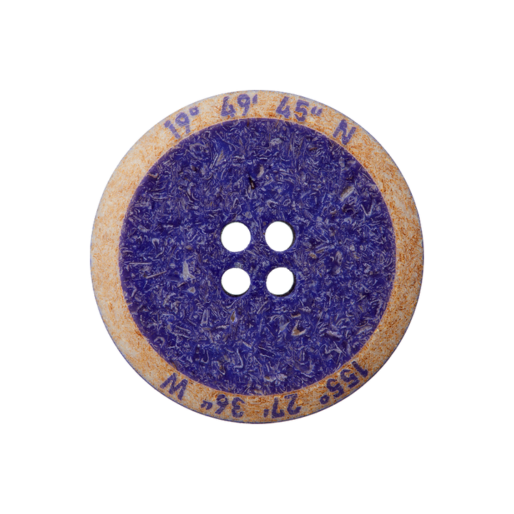 Polyesterknopf 4-Loch, 23mm, violett