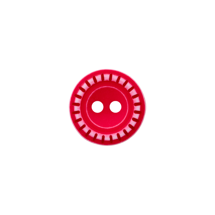 Polyester button 2-holes, Shirt, 11mm, red