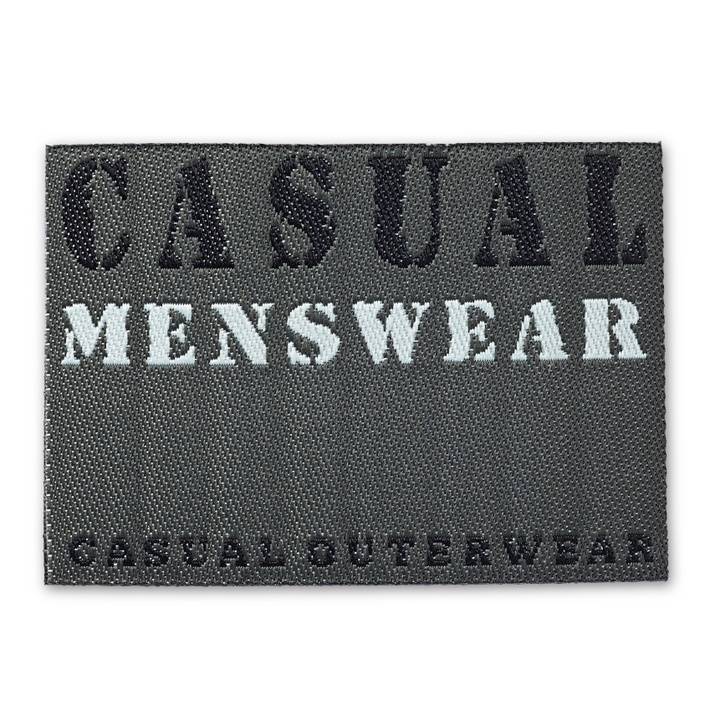 Applique jeans label, black, rectangle, Casual Menswear