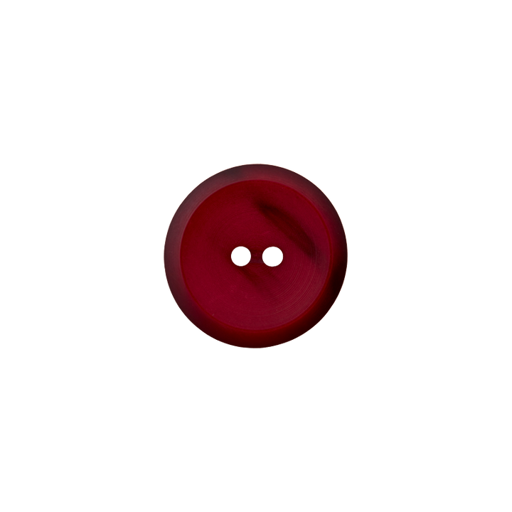 Polyester button 2-holes, 18mm, dark red