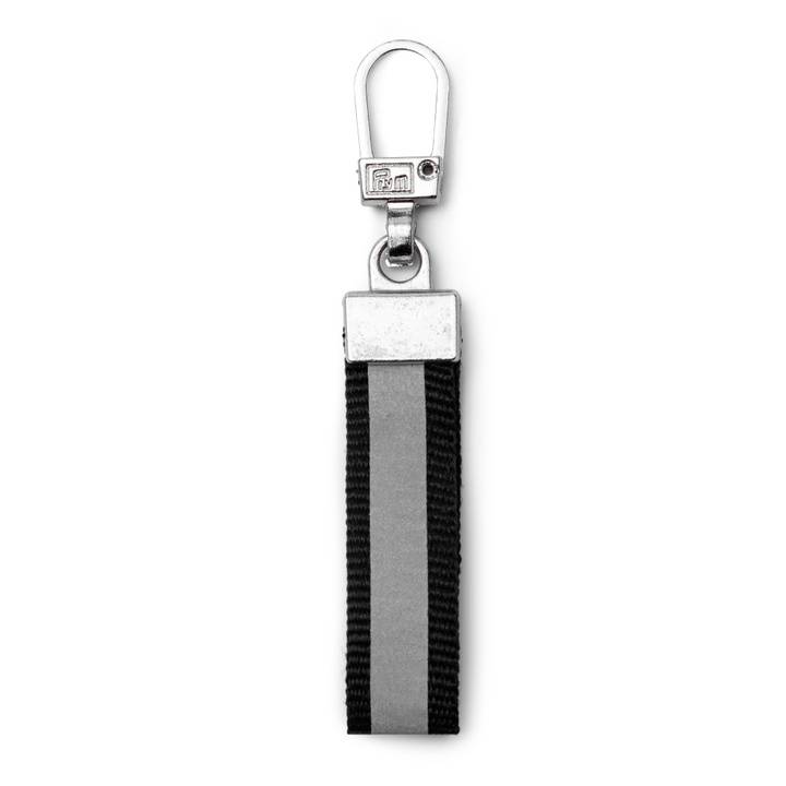 Fashion-Zipper, reflektierend, schwarz