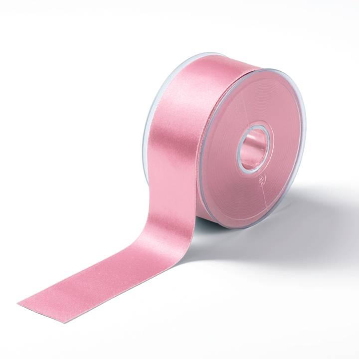 Satin ribbon, 38mm, light rose