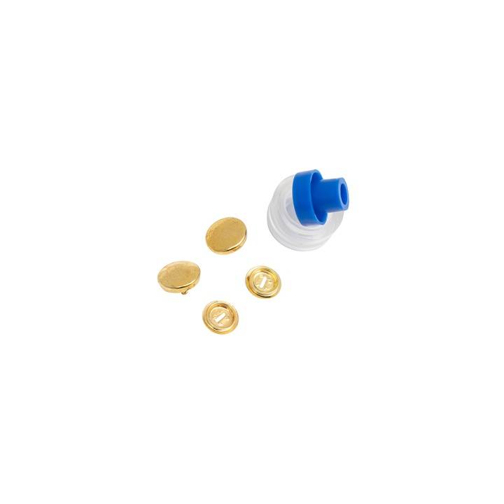 Cover buttons, with tool, 11mm, gold-coloured