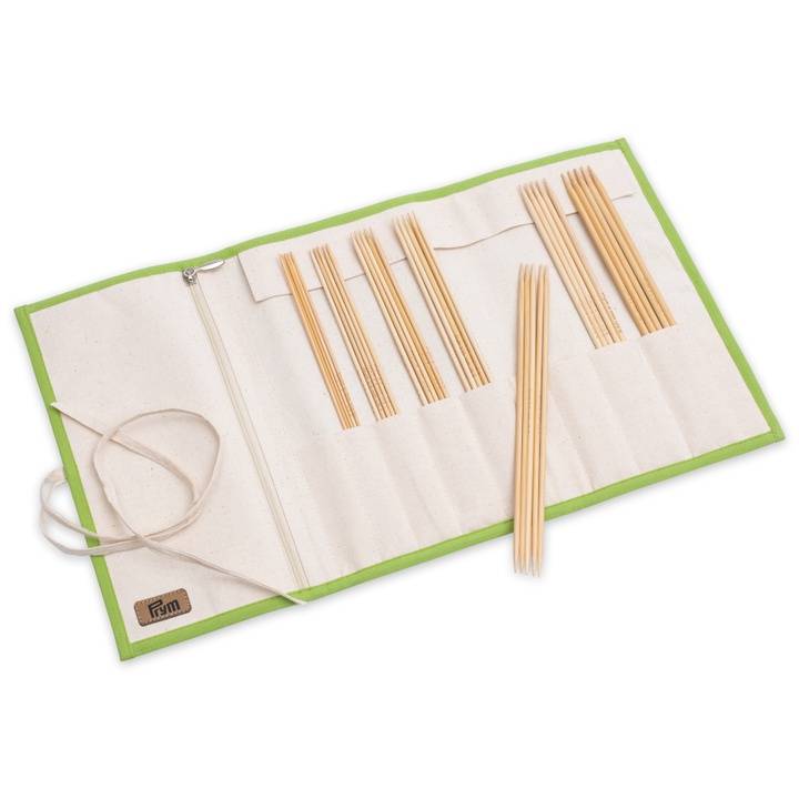 Double-pointed knitting needles set, bamboo, Prym 1530, 2.0-4.5 mm, 20 cm