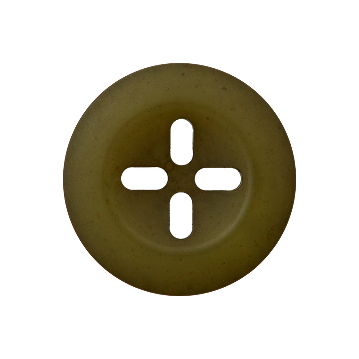 Polyesterknopf 4-Loch, 23mm, oliv