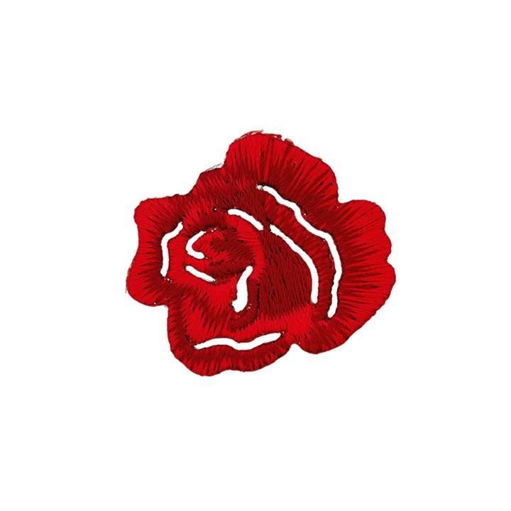Applikation Rose klein, rot 