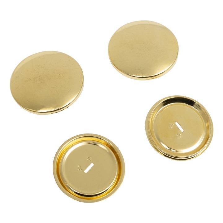 Cover buttons, 38mm, gold-coloured