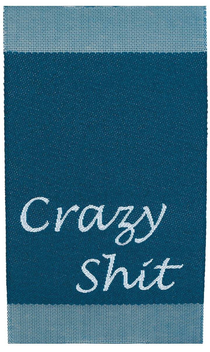 Appliqué Jeans label Crazy, blue