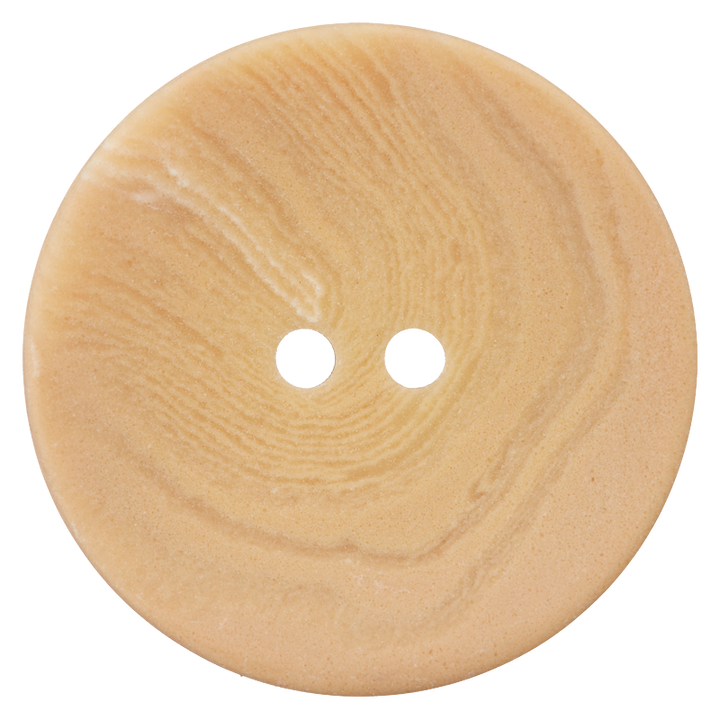 Paper/polyester button 2-holes, recycled, 28mm, beige