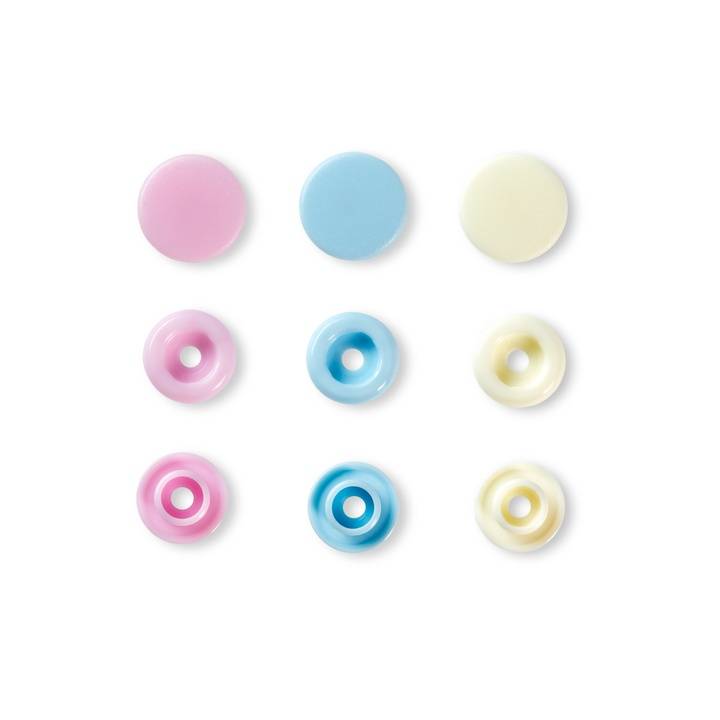 Bouton pression Color Snaps, Prym Love, 12,4mm, rose/bleu clair/perle