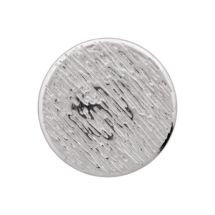 Metal button shank, 20mm, silver