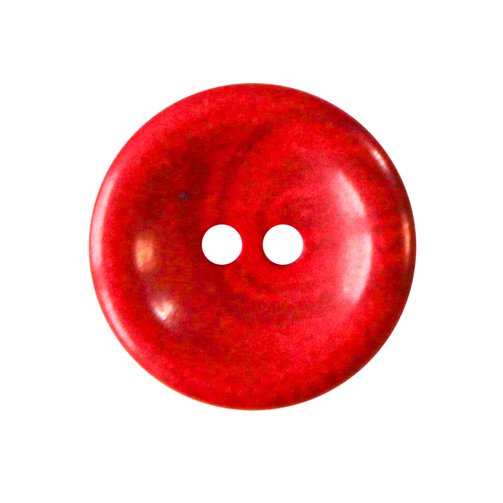 Hemp/polyester button 2-holes, recycled, 20mm, red