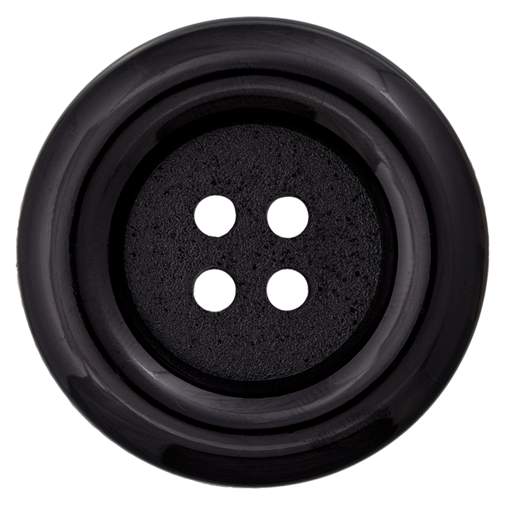Polyester Carnival button 38mm black