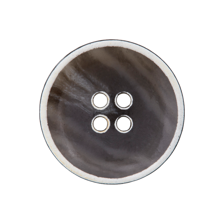 Пуговица из полиэстера, с 4 отверстиями, 23 мм, цвет серый, темный