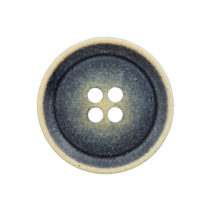 Polyester button, 4-holes, 20mm, navy